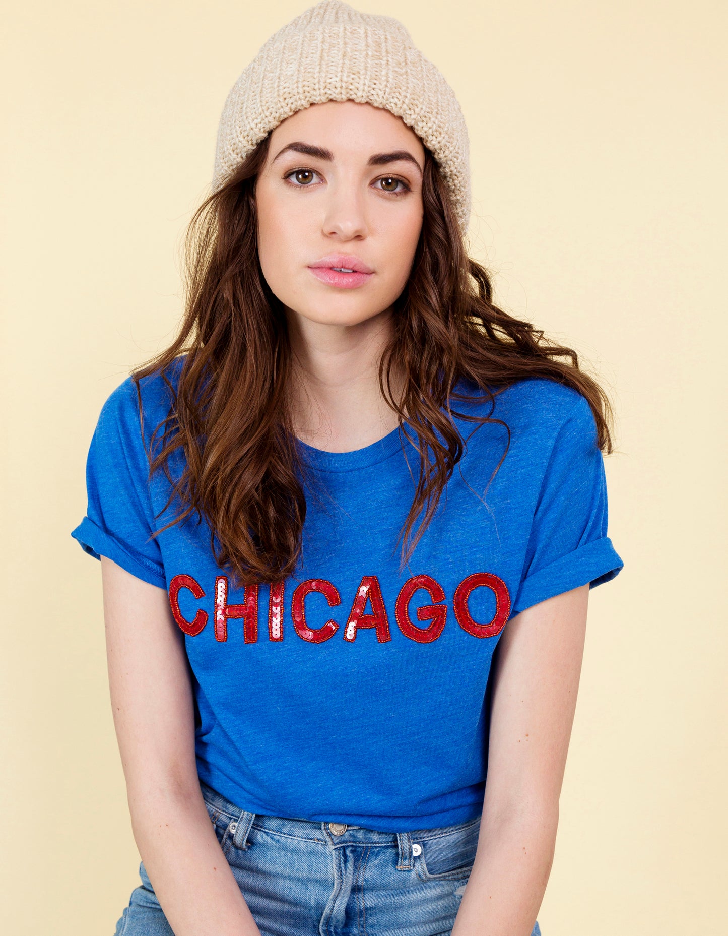 Chicago Sequin Crew Tee