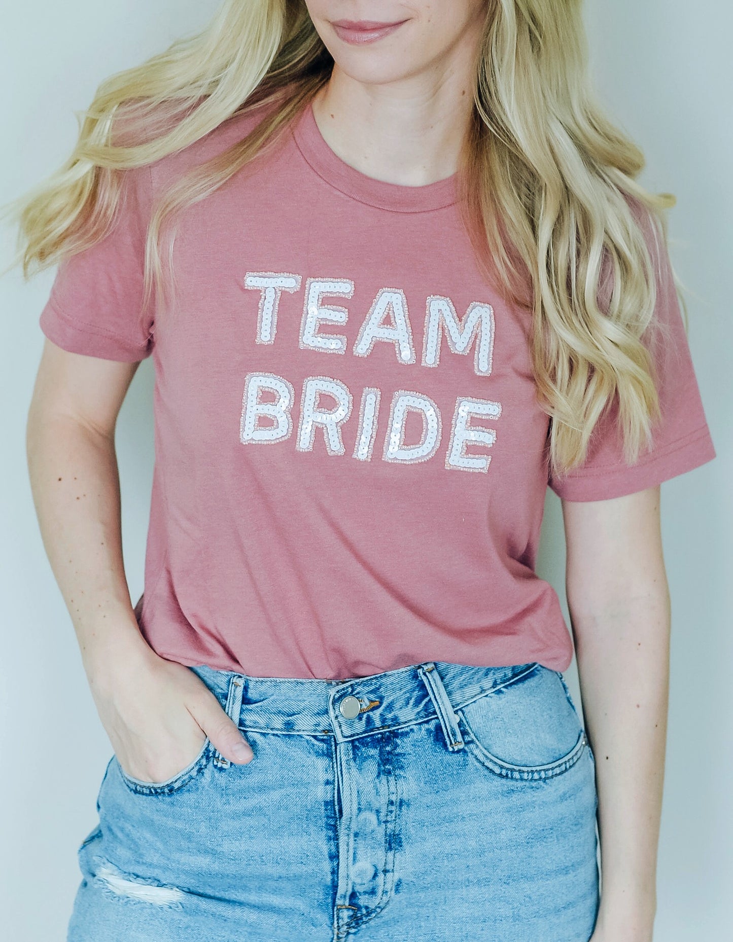 Team Bride T-Shirt - Mauve