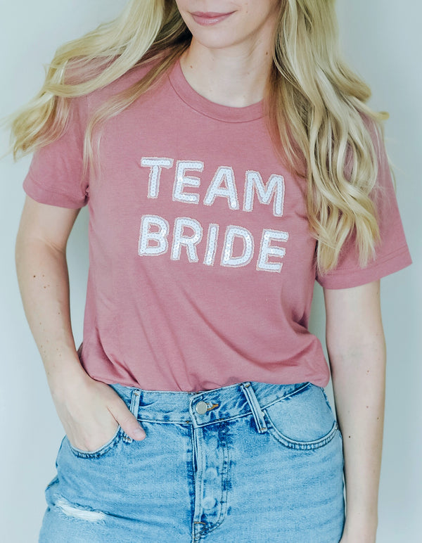 Team Bride T-Shirt - Mauve