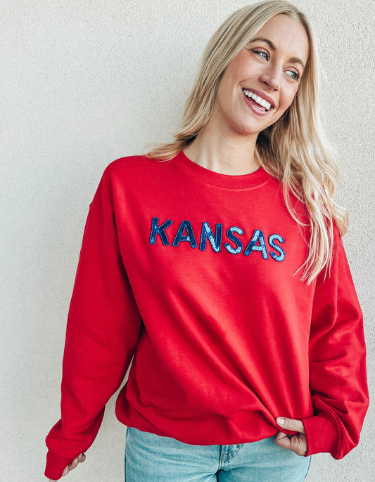 Kansas Sequin Sweatshirt