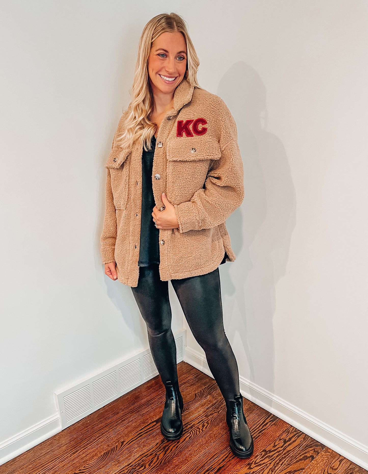 KC Sequin Sherpa Jacket