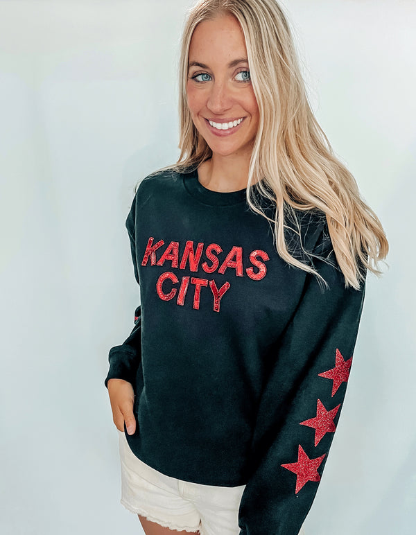 Red Kansas City Sequin Sweatshirt - localE.