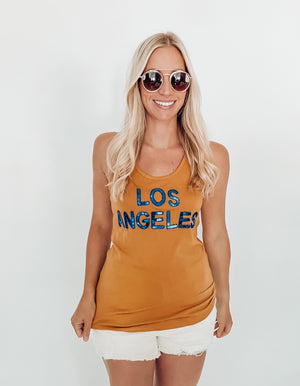 Gold Los Angeles Sequin Tank