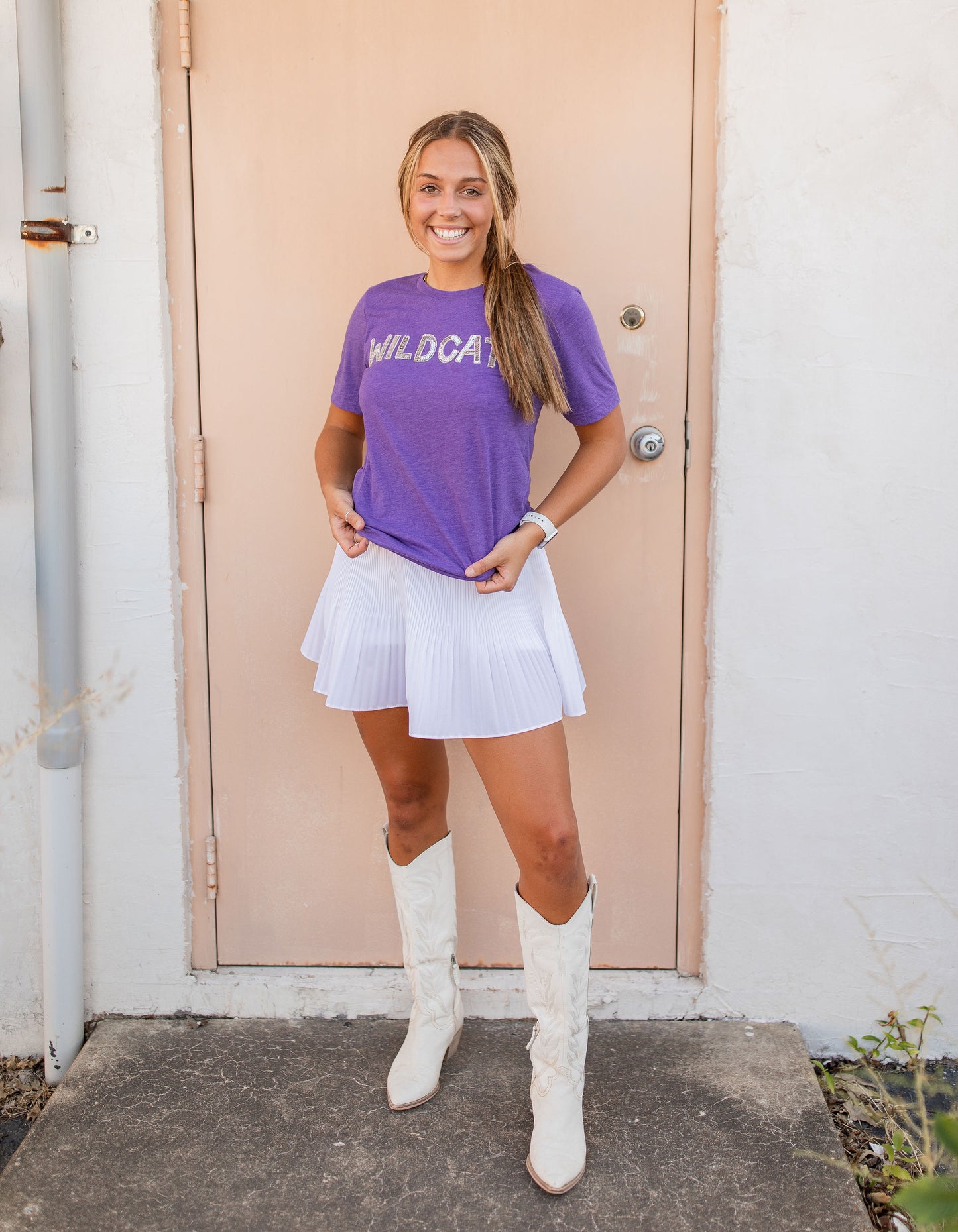 Purple Wildcats Sequin Tee