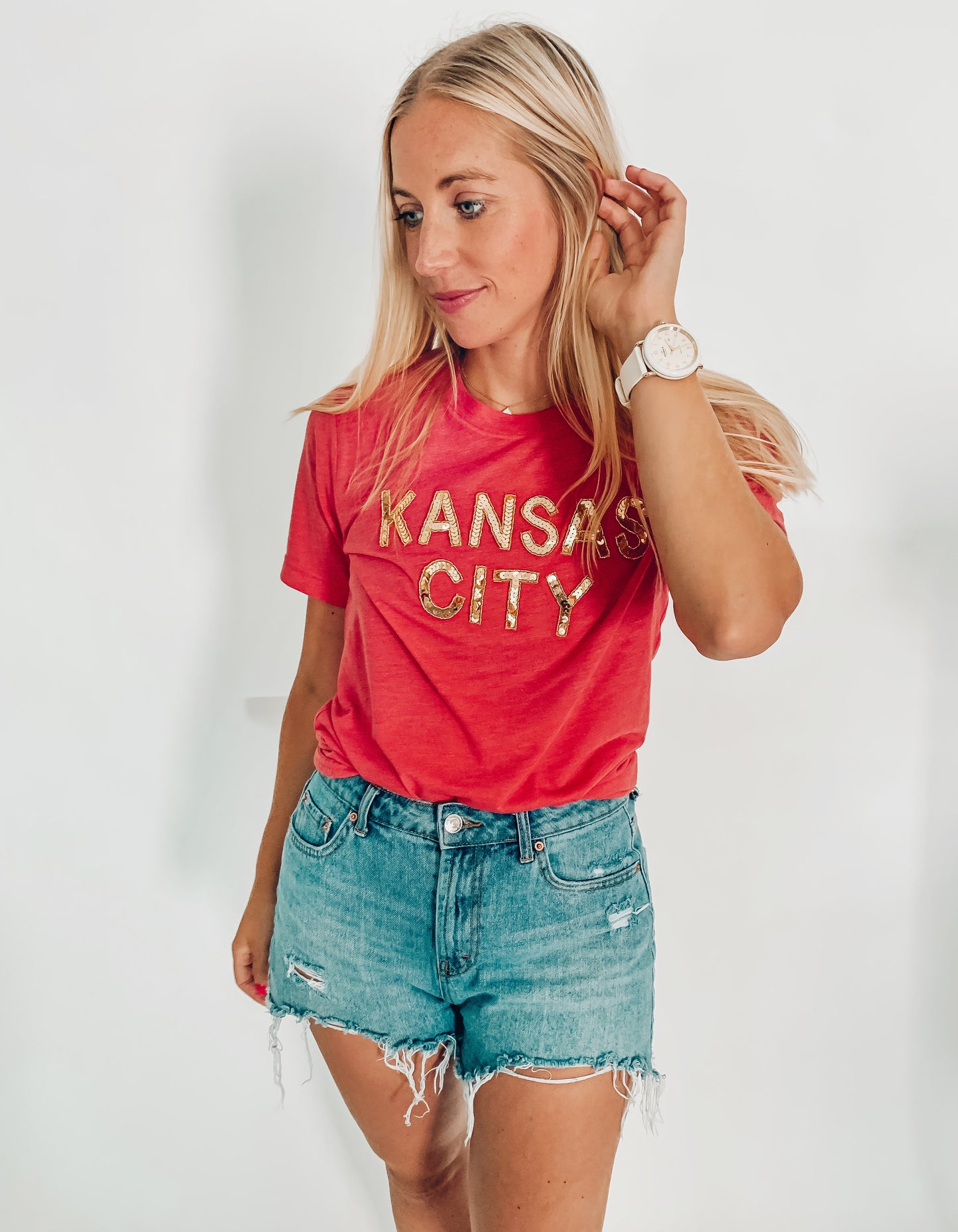 Red Kansas City Crew Tee