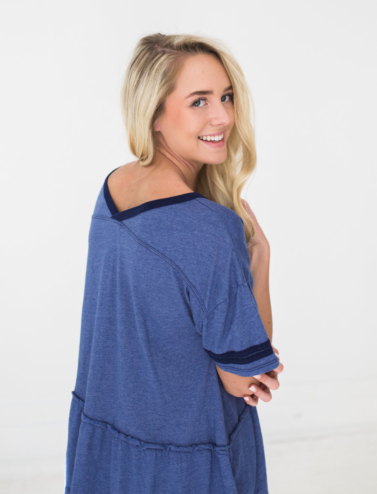 Cara Tee in Faded Blue