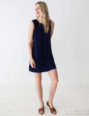 Campbell Dress in Navy