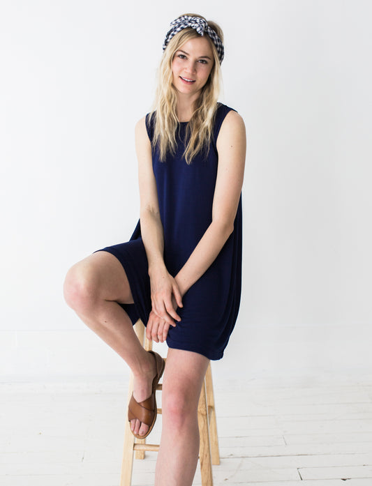 Campbell Dress in Navy