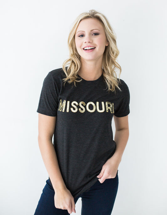 Missouri Sequin Crew Tee