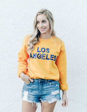 Los Angeles Gold Sequin Sweatshirt