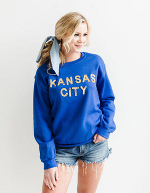 Royal Blue Kansas City Sequin Sweatshirt