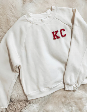 KC Red Patch Cropped Sweatshirt