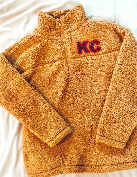 Mustard KC Sequin Sherpa